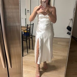 White Zara midi dress